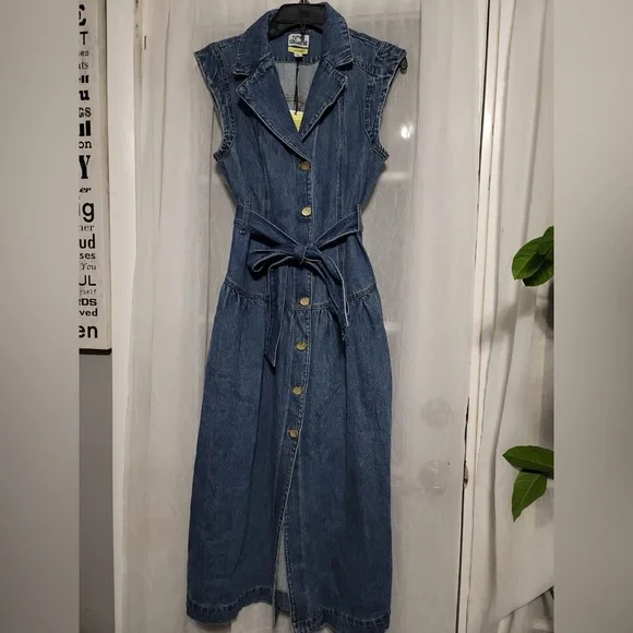 Sleeveless Denim Button-Front Midi Dress - Future Collective with Jenee Naylor - Picture 5 of 6